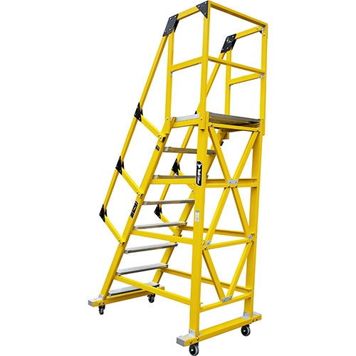 ESCALERA FIBRA TIPO AVION 14 PASOS 180KG ALT PLAT 3.50 FTA180-14IAA AMERICAN BULL